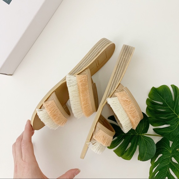 Dolce Vita Fringe Slide on Sandal with Wedge - Picture 5 of 6